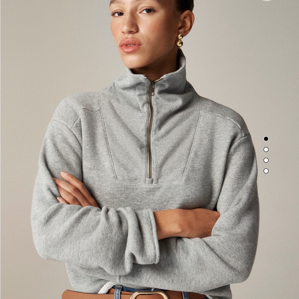 Gray Quarter-Zip Sweatshirt